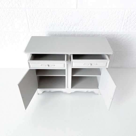 Barbie Miniature Dollhouse Off-White Cabinet Sideboard 1:6 Scale 3D Printed - Picture 4 of 4